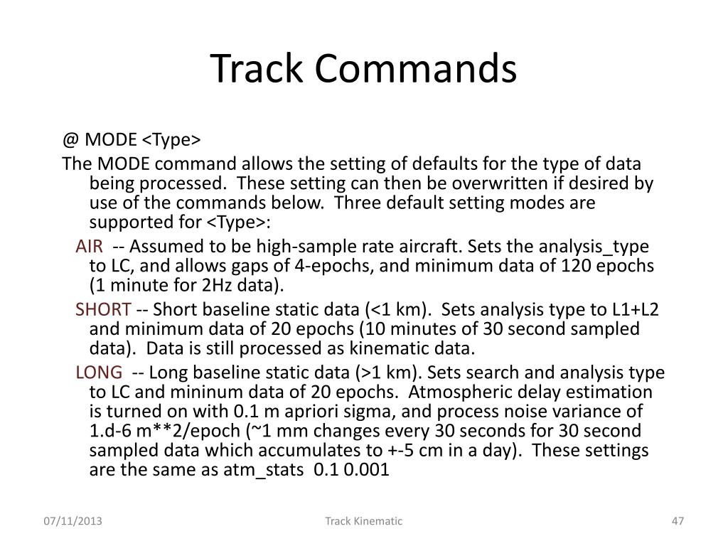 PPT Track Introduction and Commands PowerPoint Presentation, free download ID2333360