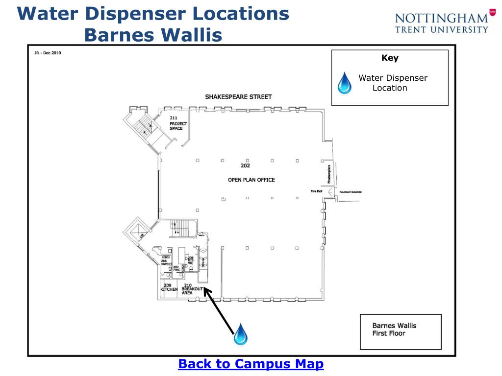 PPT Water Dispenser Locations City Campus PowerPoint Presentation