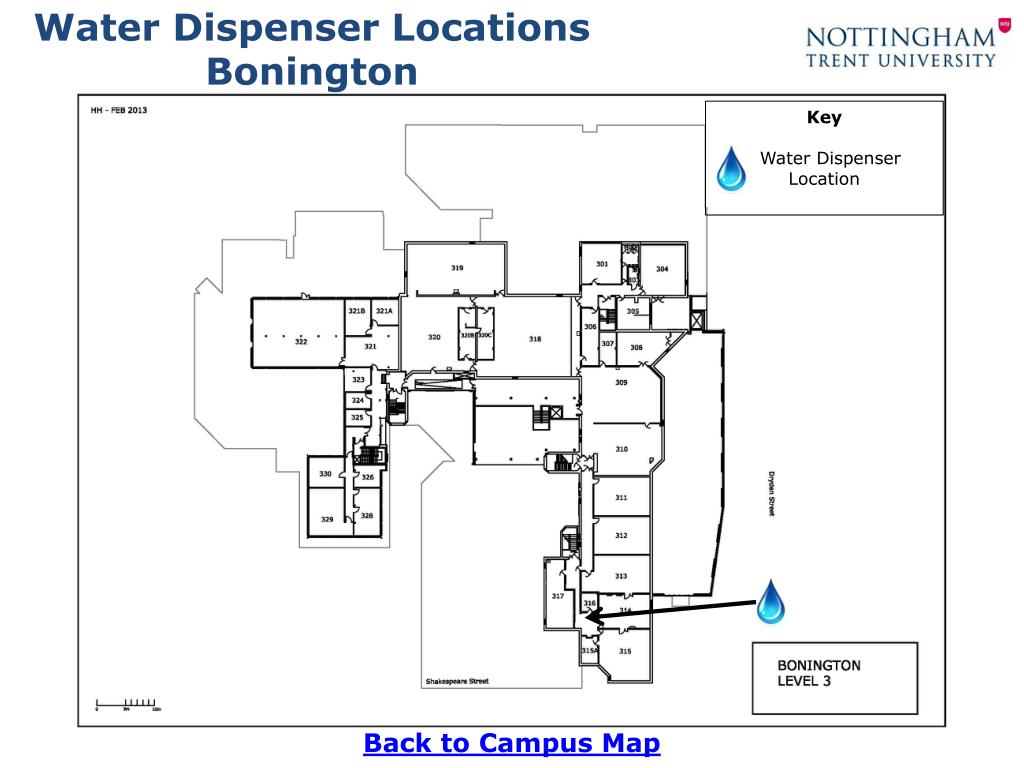 PPT Water Dispenser Locations City Campus PowerPoint Presentation