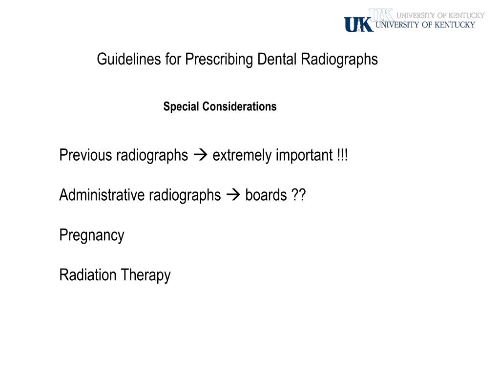 Dental Radiography Guidelines at Caitlin Whittington blog