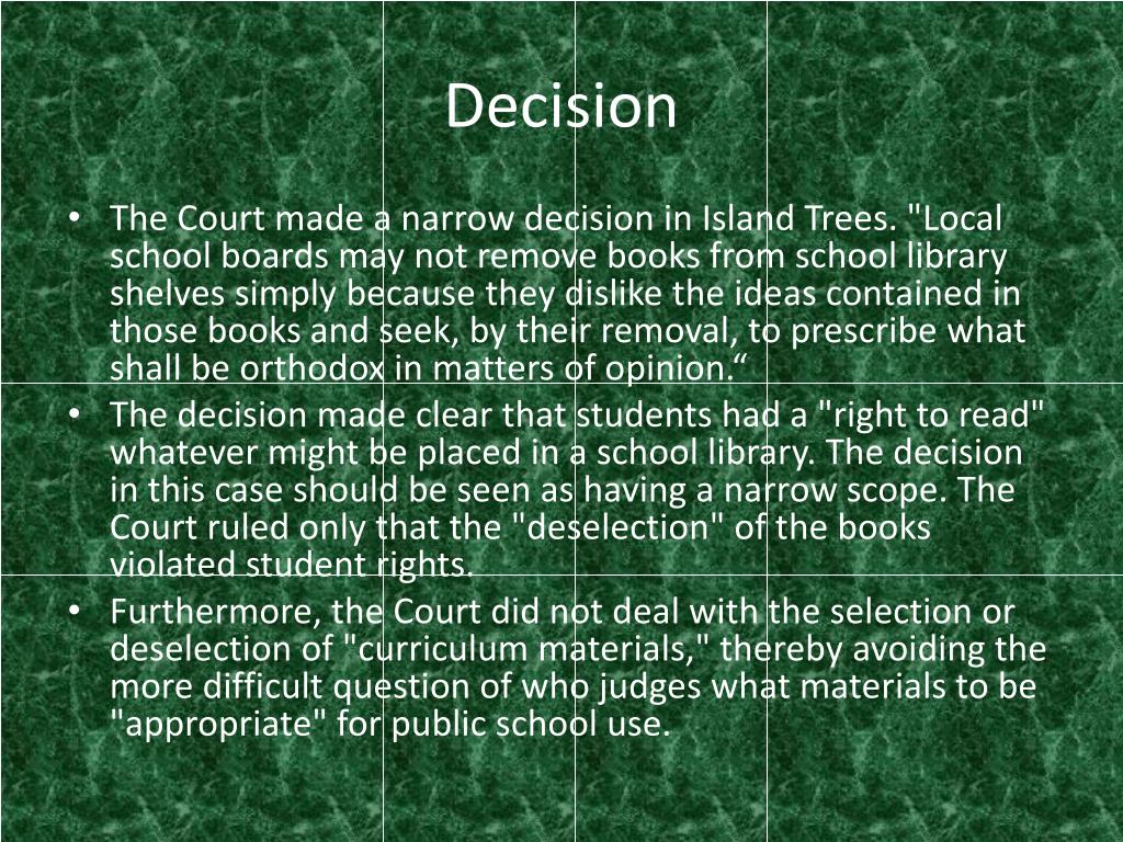 PPT Island Trees School District vs. Pico 1982 PowerPoint