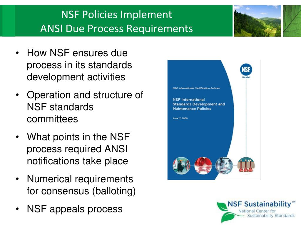 PPT Overview of NSF Standards Process and Joint Committee Formation PowerPoint Presentation