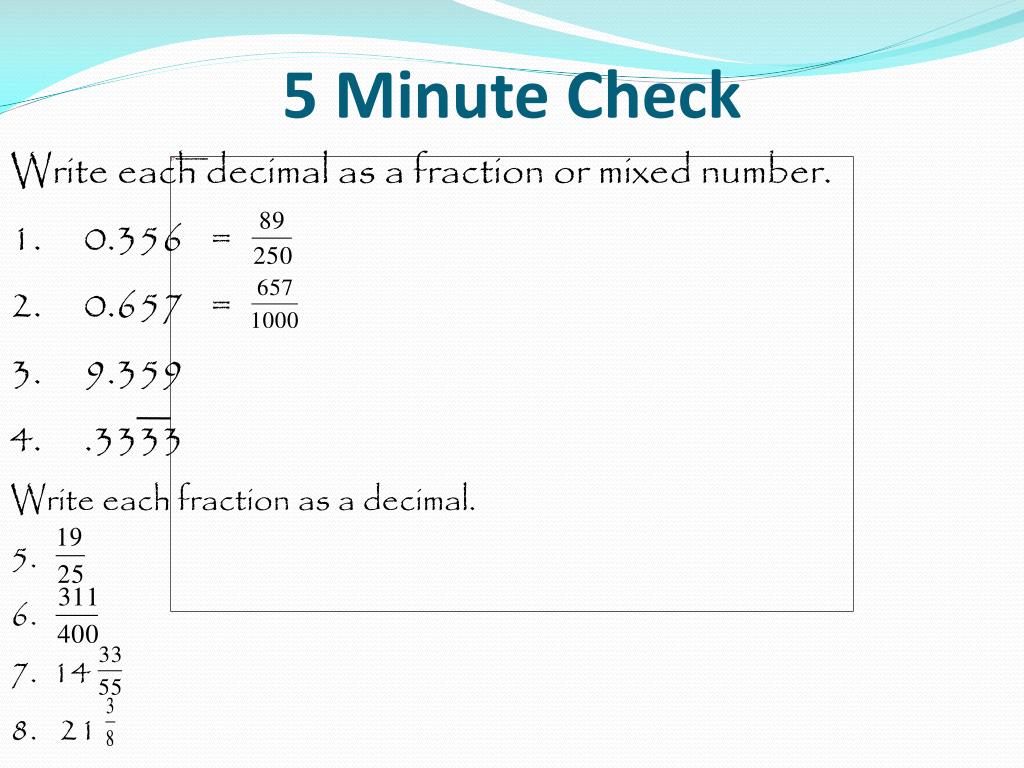 PPT 5 Minute Check PowerPoint Presentation, free download ID2343783