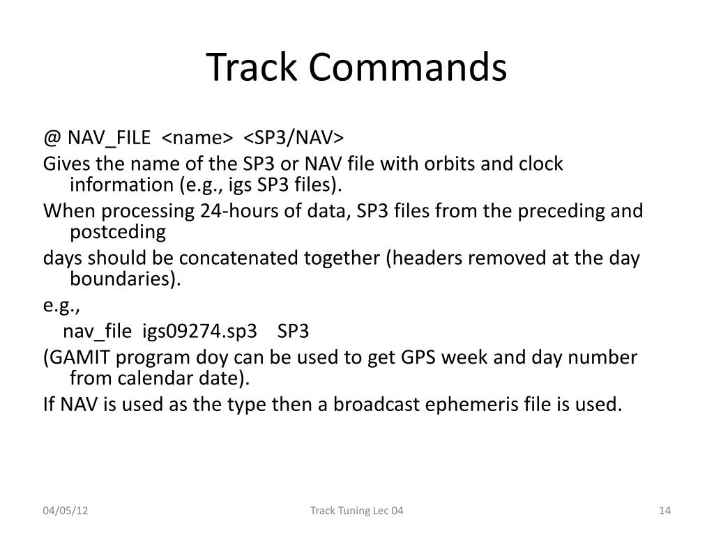 PPT Track Tuning Lecture 04 PowerPoint Presentation, free download ID2346363