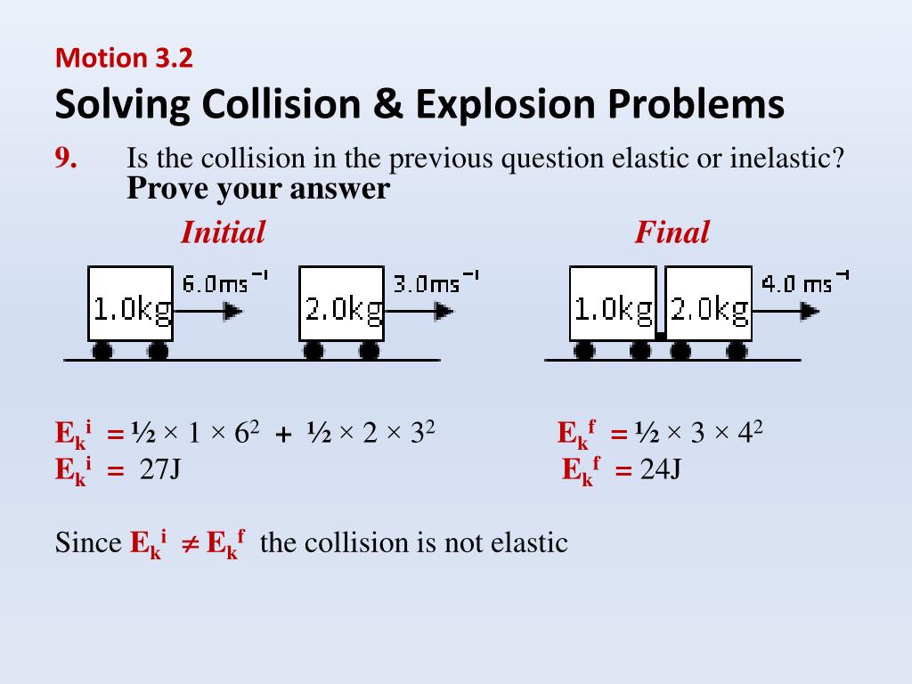 PPT Motion 3.2 Solving Collision & Explosion Problems PowerPoint Presentation ID2348637