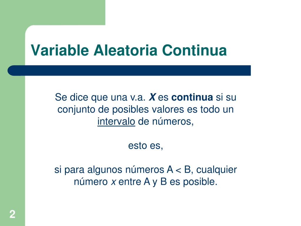PPT Variables Aleatoria Continua PowerPoint Presentation, free