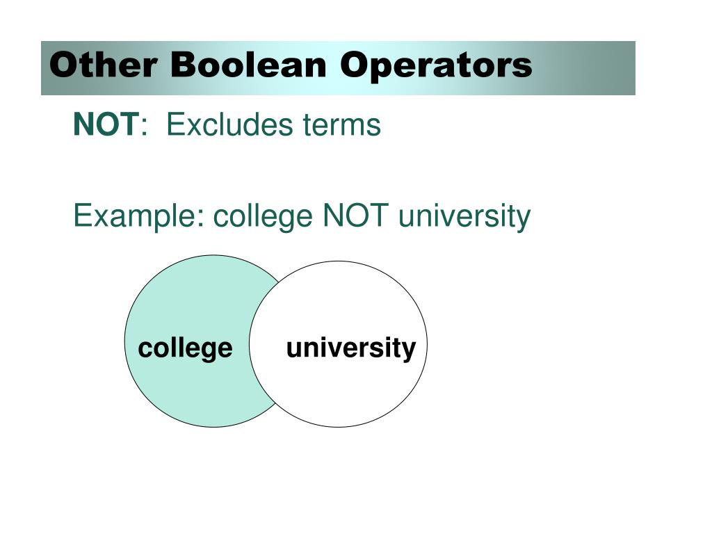 PPT Boolean Operators PowerPoint Presentation, free download ID2353038