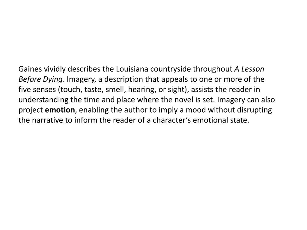 PPT A Lesson Before Dying Ernest Gaines PowerPoint