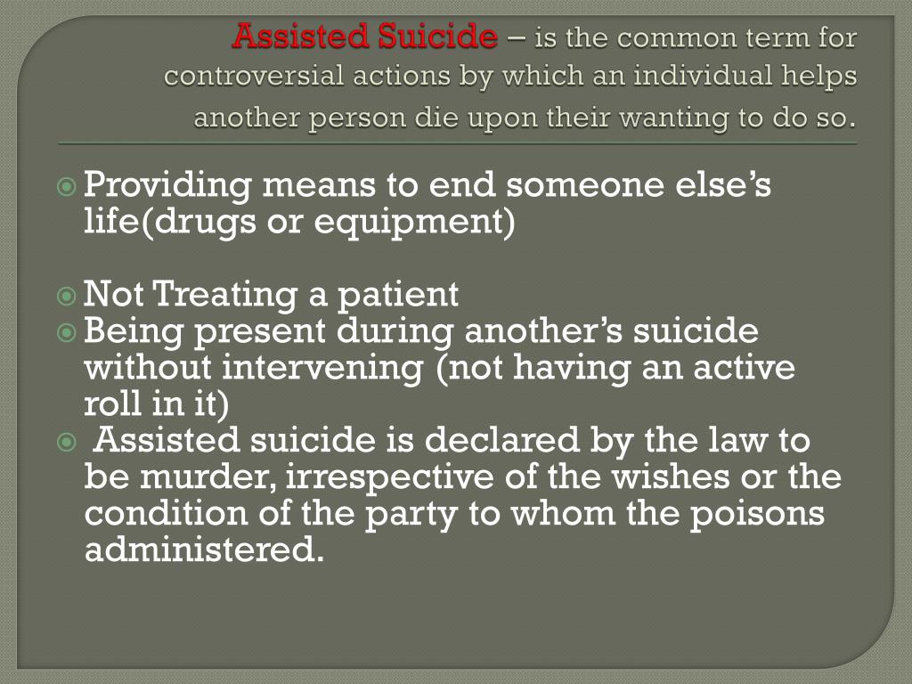 PPT The Right to Refuse Treatment and Assisted Suicide PowerPoint