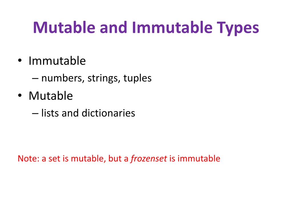 PPT Sharing, mutability, and immutability PowerPoint Presentation