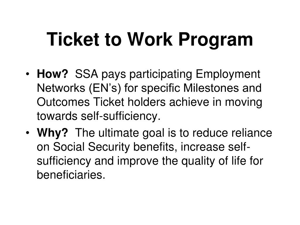 PPT Establishing Effective Partnerships under the Ticket to Work