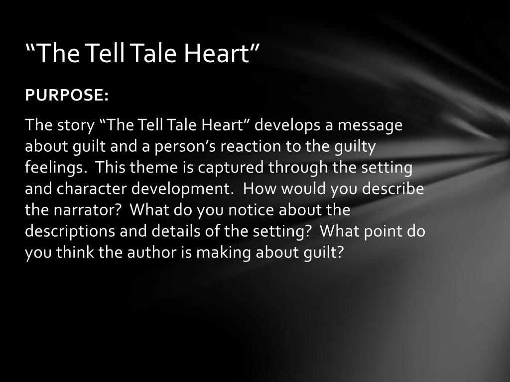 PPT “The Tell Tale Heart” Edgar Allen Poe PowerPoint Presentation