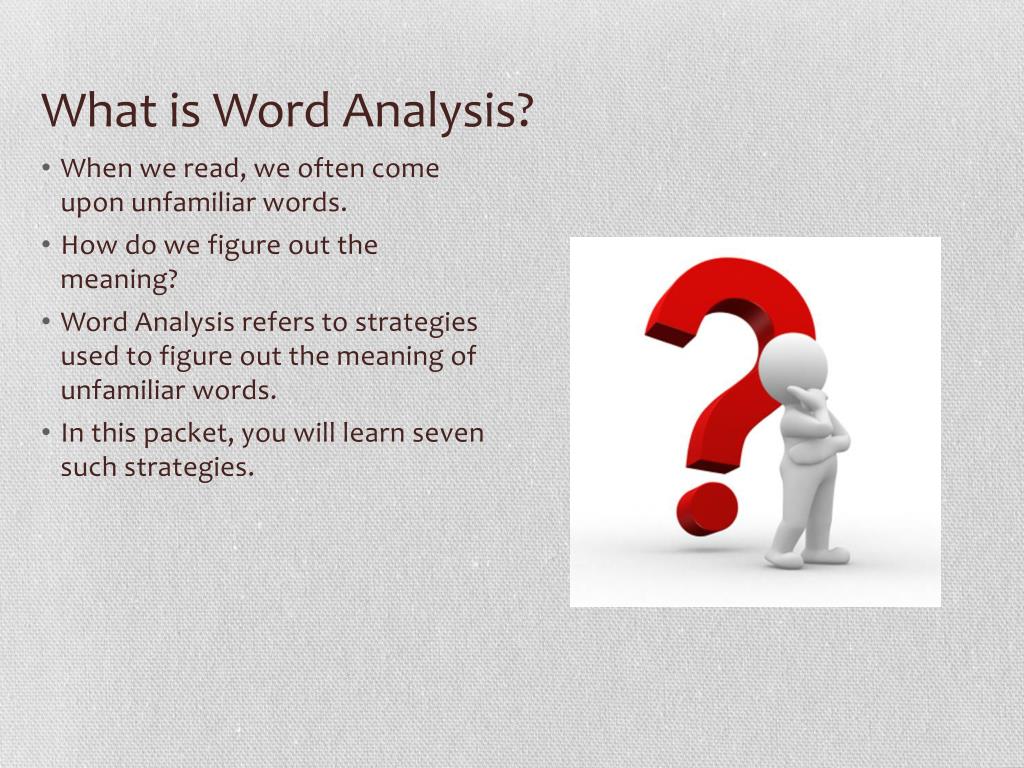 PPT Word Analysis PowerPoint Presentation, free download ID2363838