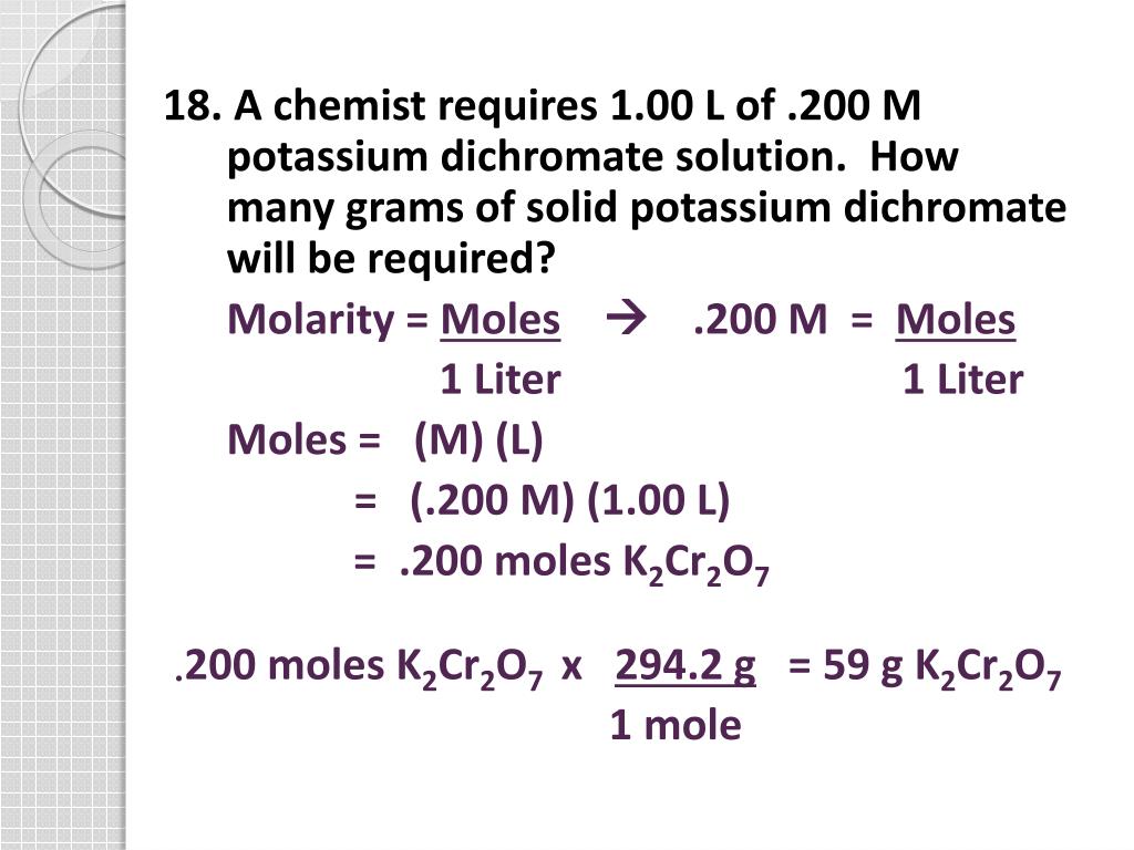 PPT The Mole, Stoichiometry, and Solution Chemistry PowerPoint