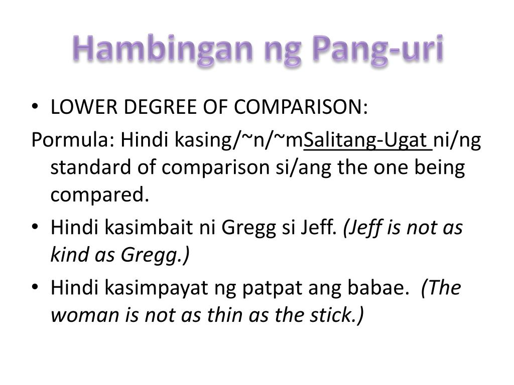 PPT Antas ng Kasidhian ng Pang uri PowerPoint Presentation, free