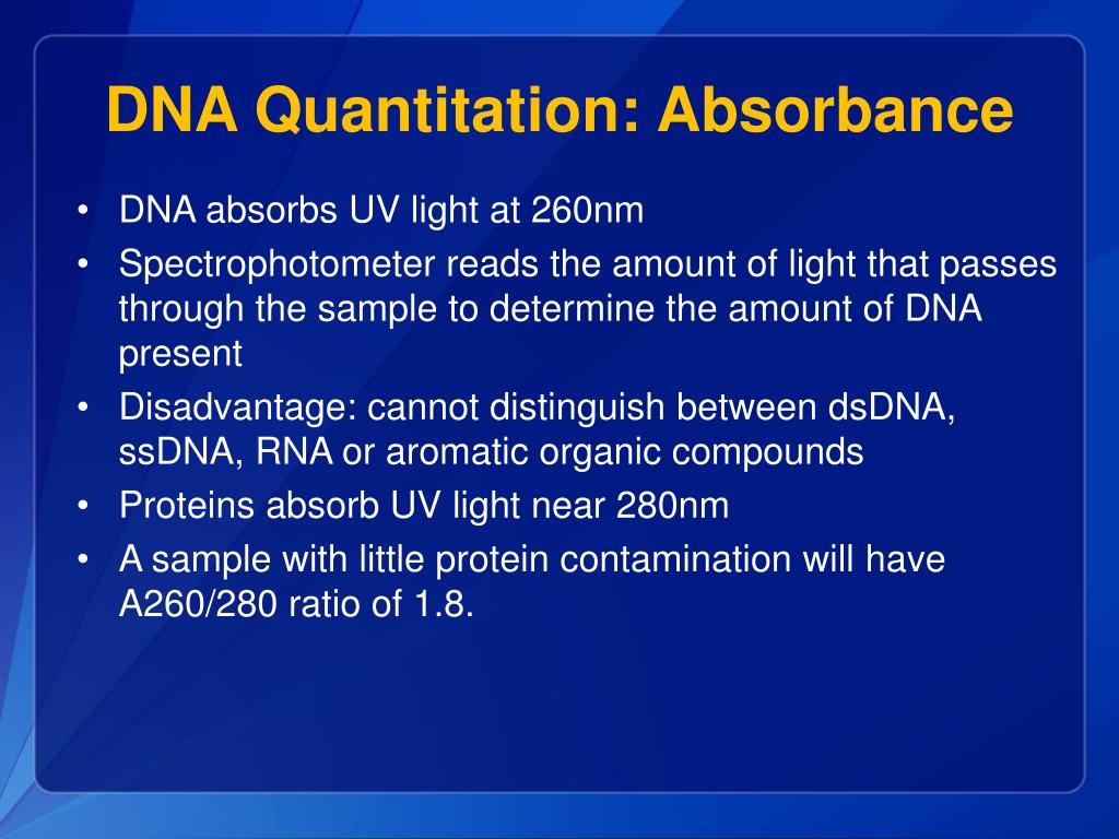 PPT DNA Quantitation PowerPoint Presentation, free download ID2366017