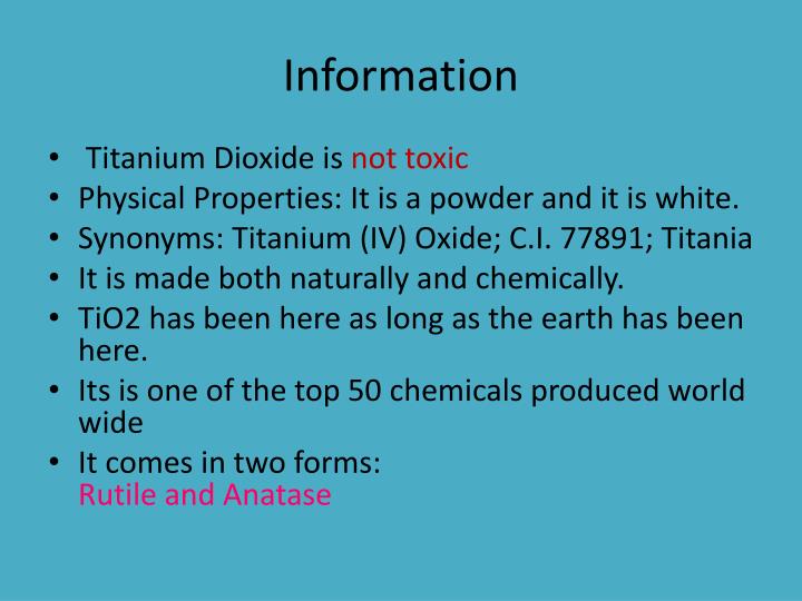 PPT Titanium Dioxide chemical Formula TiO2 PowerPoint Presentation