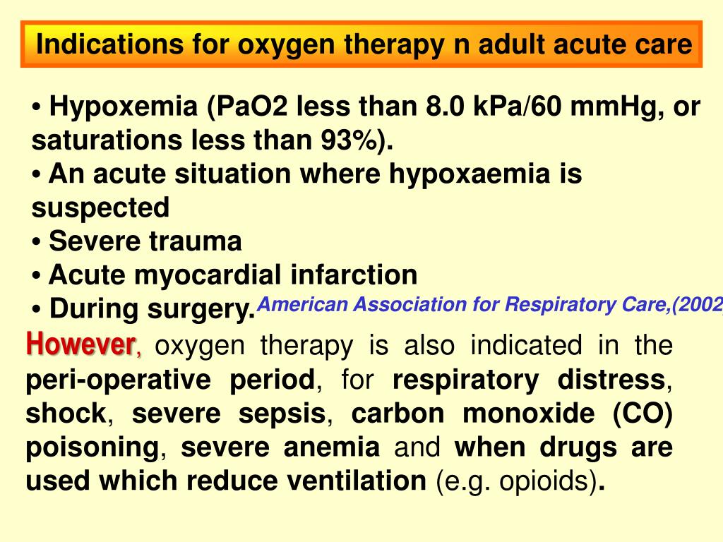 PPT Oxygen therapy in acutely ill patients PowerPoint Presentation