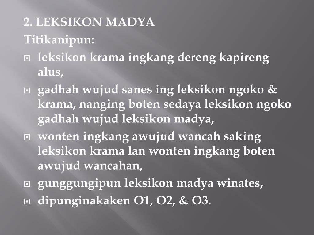 PPT UNGGAHUNGGUH BASA JAWA PowerPoint Presentation, free download