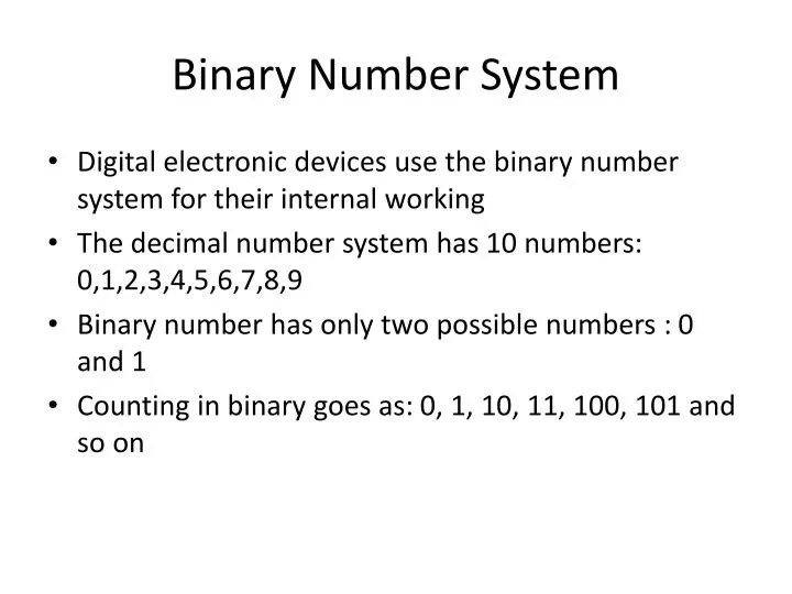 PPT Binary Number System PowerPoint Presentation, free download ID