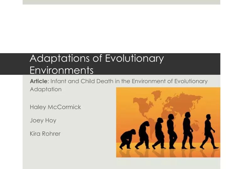 PPT Adaptations of Evolutionary Environments PowerPoint Presentation