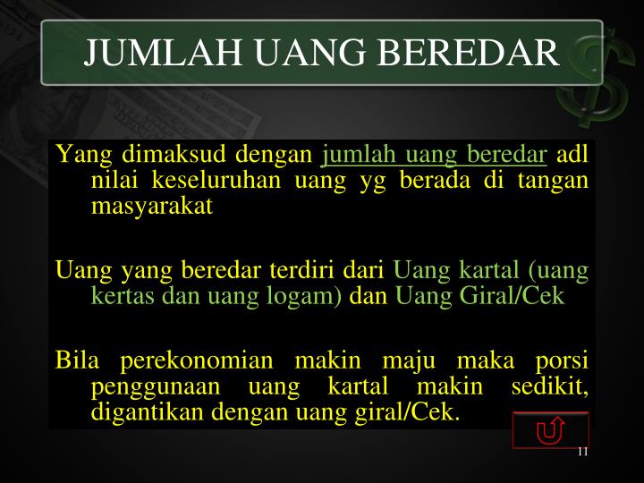 PPT UANG DAN LEMBAGA KEUANGAN PowerPoint Presentation ID2380497