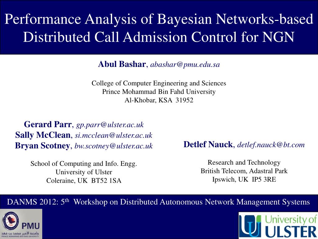PPT Performance Analysis of Bayesian Networksbased Distributed Call