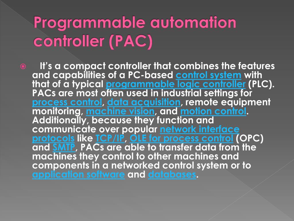 PPT Seminar about Programmable Automation Controller (PAC ) 30/3