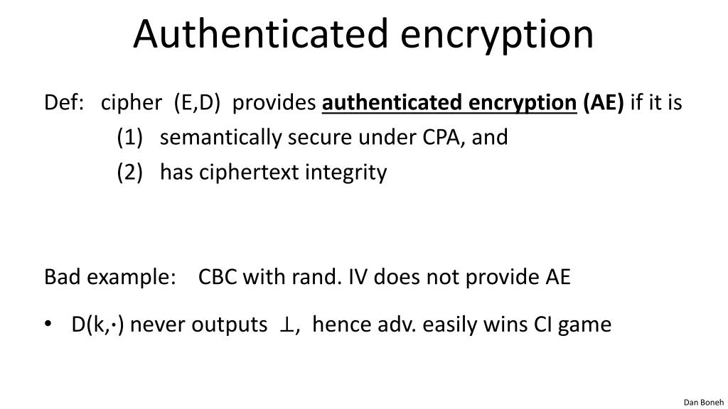 PPT Active attacks on CPAsecure encryption PowerPoint Presentation