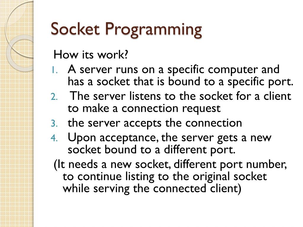 PPT Socket Programming PowerPoint Presentation, free download ID