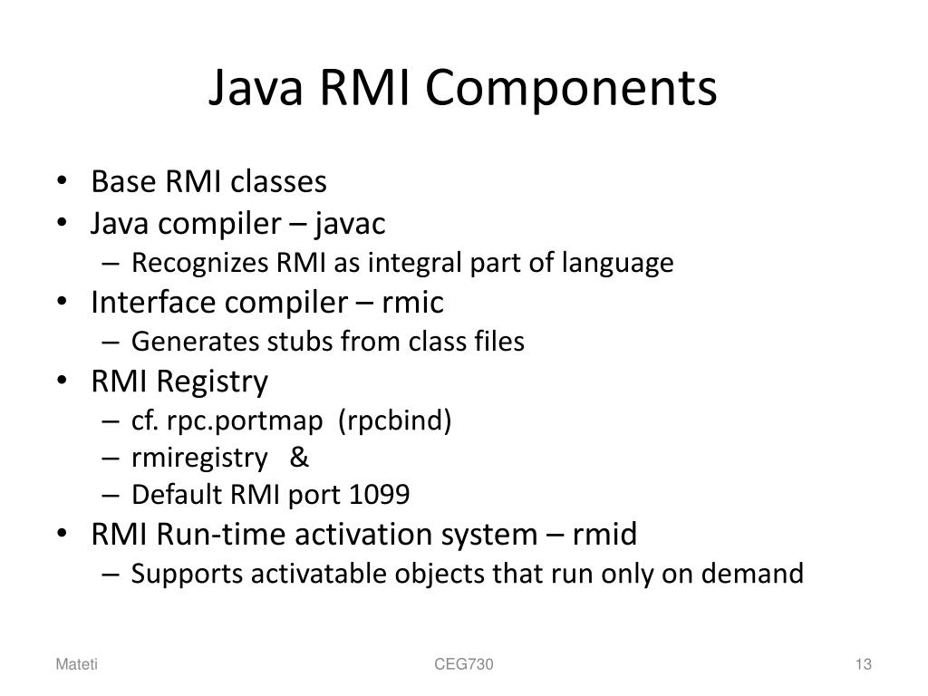 PPT Java RMI PowerPoint Presentation, free download ID2386867