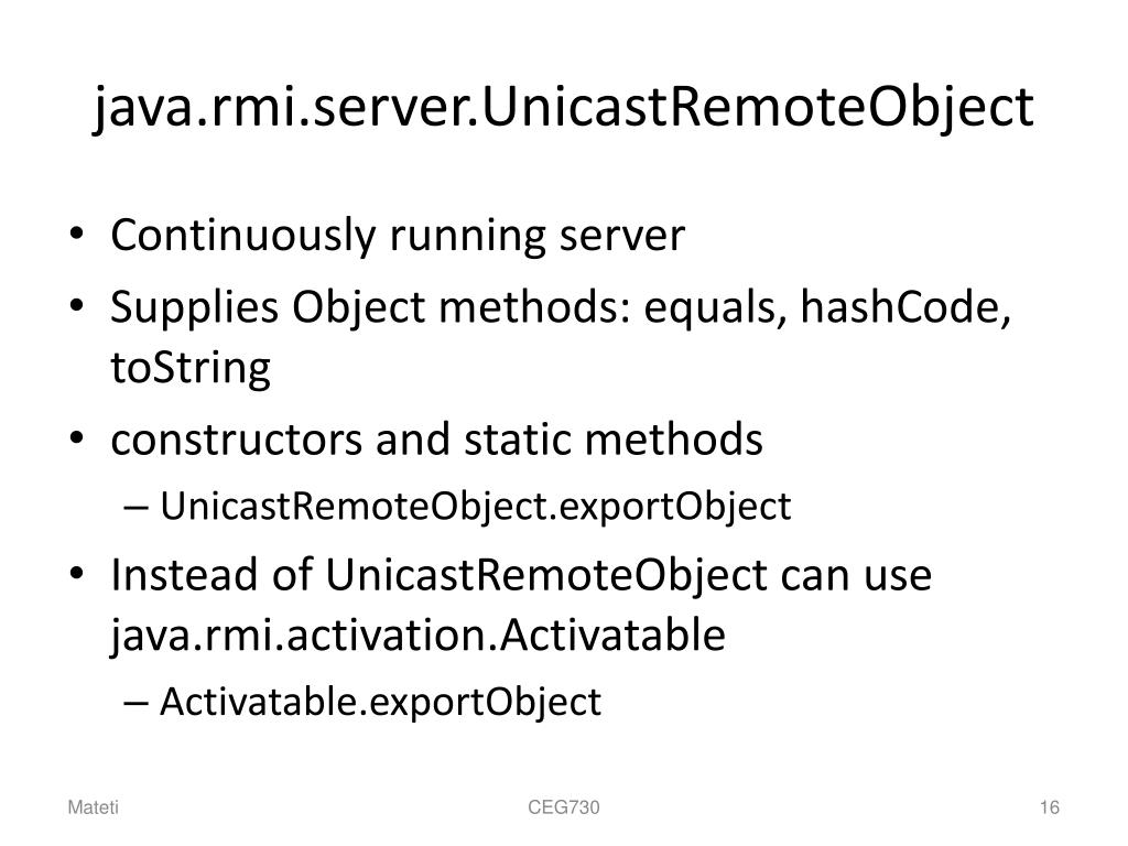 PPT Java RMI PowerPoint Presentation, free download ID2386867