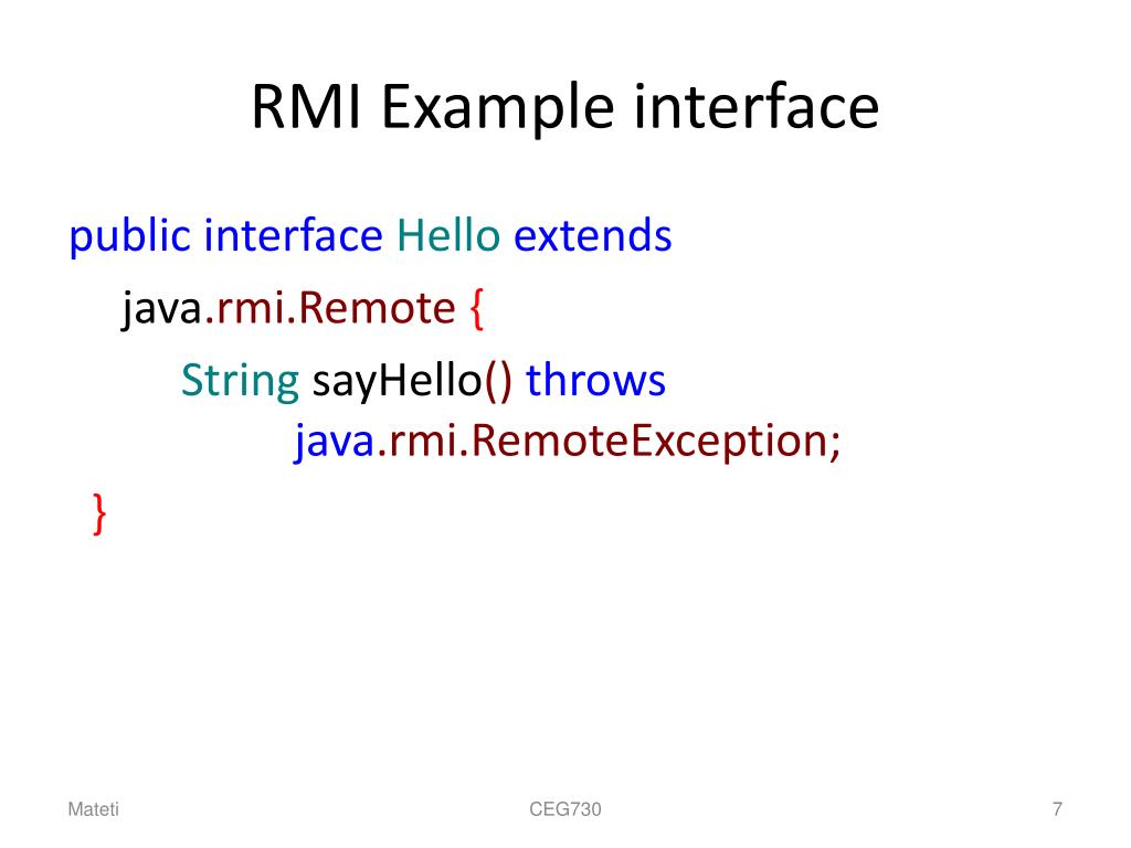 PPT Java RMI PowerPoint Presentation, free download ID2386867