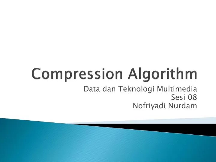PPT Compression Algorithm PowerPoint Presentation, free download ID