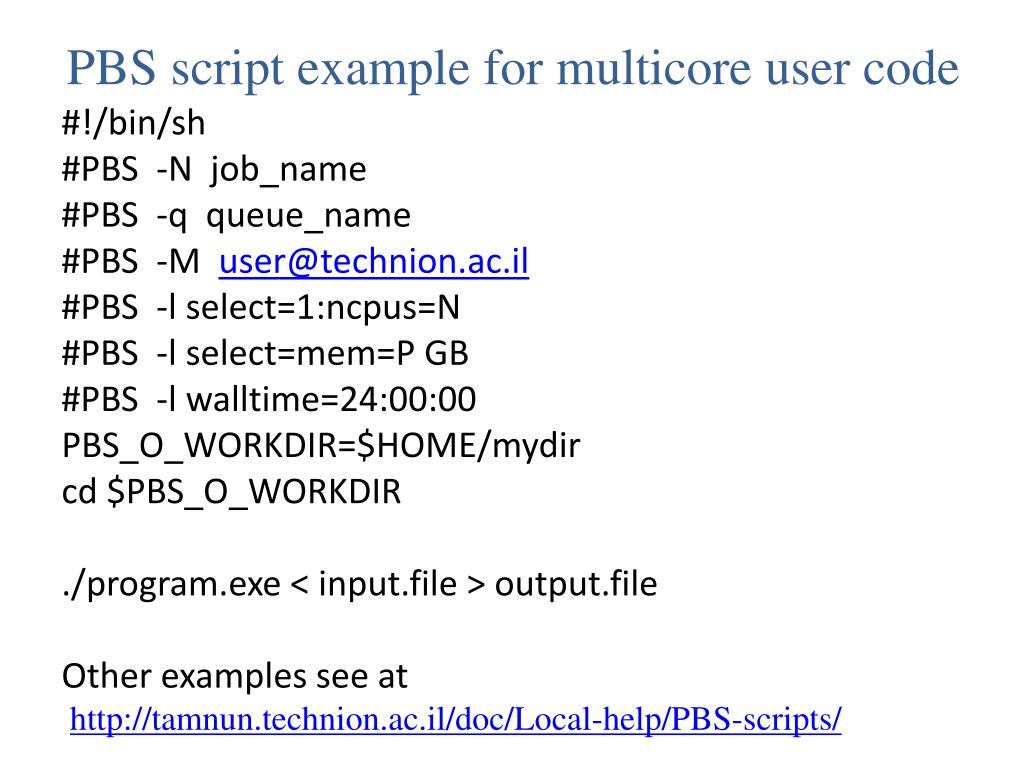 PPT Introduction to TAMNUN server and basics of PBS usage PowerPoint