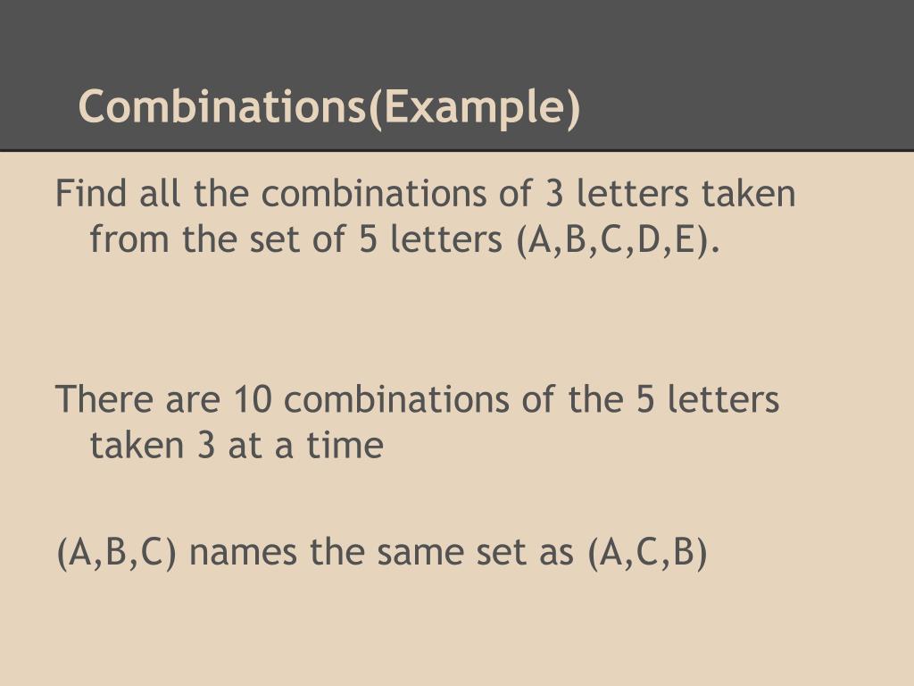 PPT COMBINATORICS PowerPoint Presentation, free download ID2387818