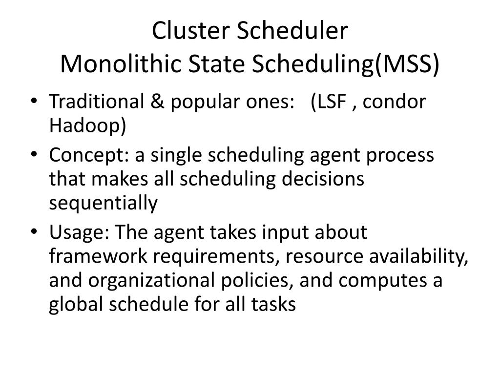 PPT Cluster Scheduler PowerPoint Presentation, free download ID2387930