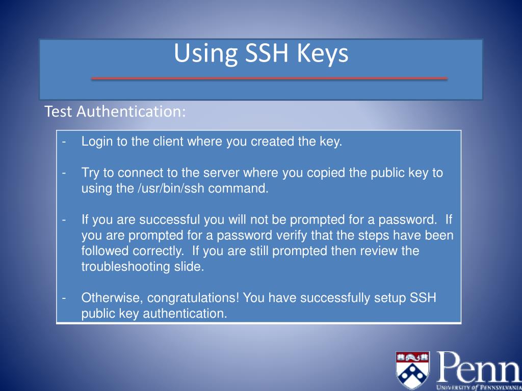 PPT SSH Key Authentication PowerPoint Presentation, free download