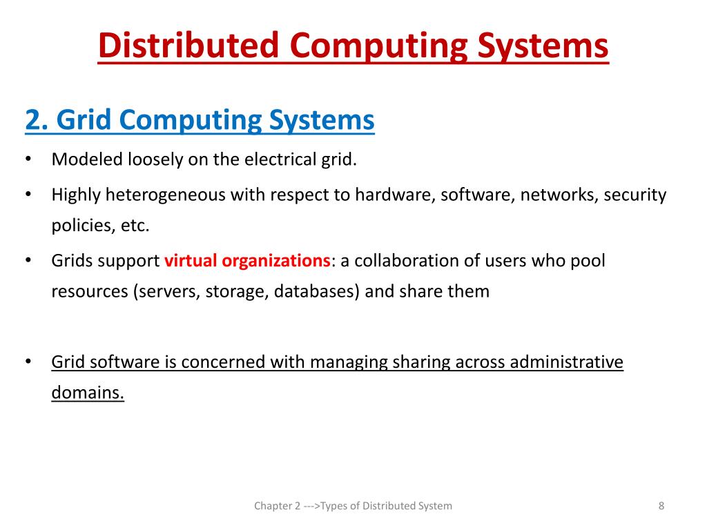 PPT CHAPTER 2 TYPES OF DISTRIBUTED SYSTEMS PowerPoint Presentation