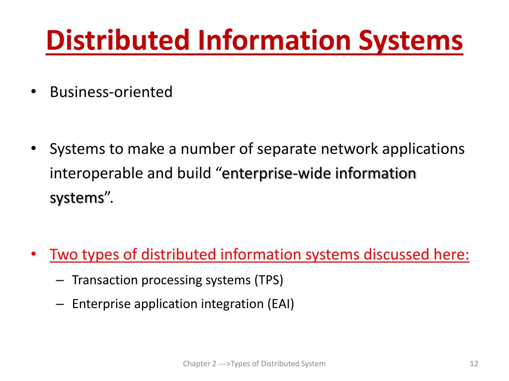 PPT CHAPTER 2 TYPES OF DISTRIBUTED SYSTEMS PowerPoint Presentation