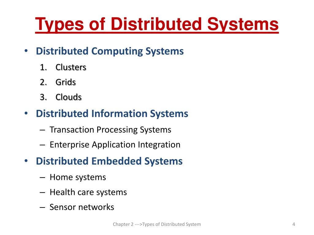 PPT CHAPTER 2 TYPES OF DISTRIBUTED SYSTEMS PowerPoint Presentation
