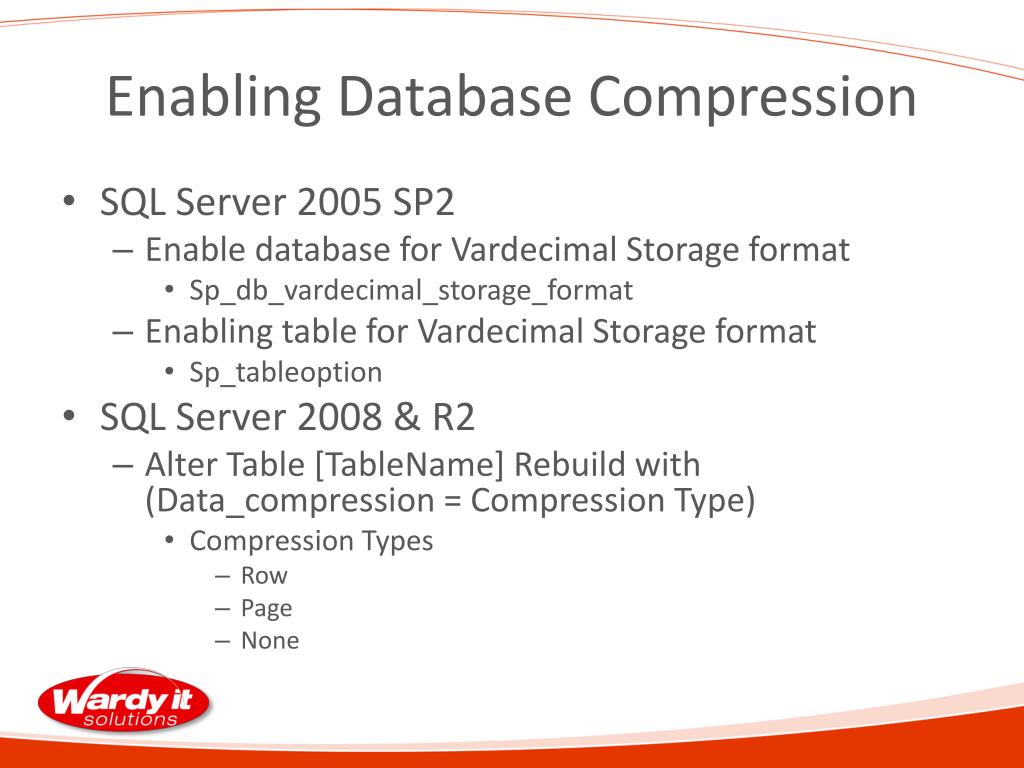 PPT SQL Server Compression Estimation PowerPoint Presentation, free