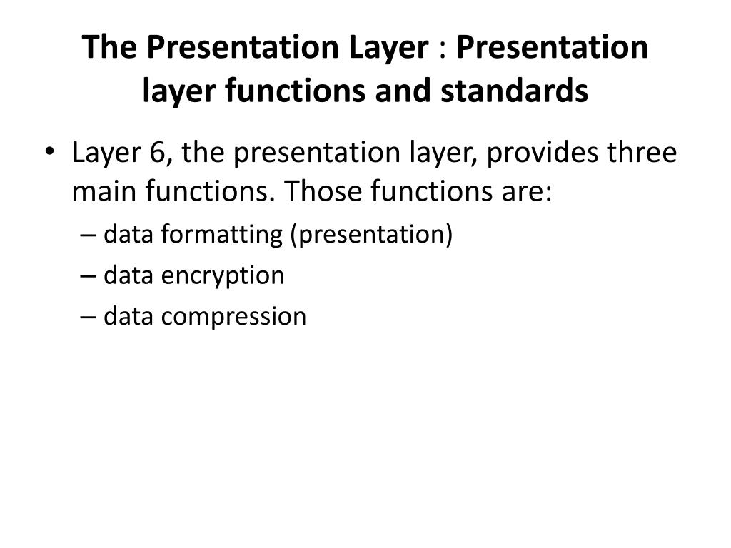 PPT Layer 6 Presentation Layer PowerPoint Presentation, free download