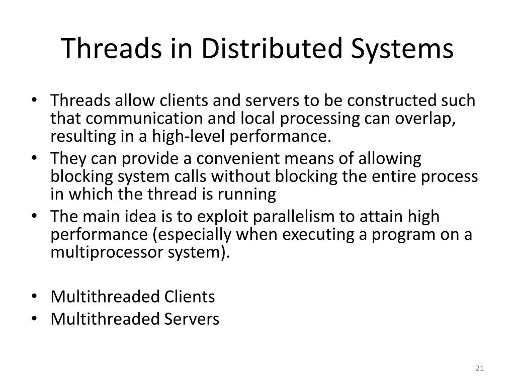 PPT Distributed (Operating) Systems Processes and Threads