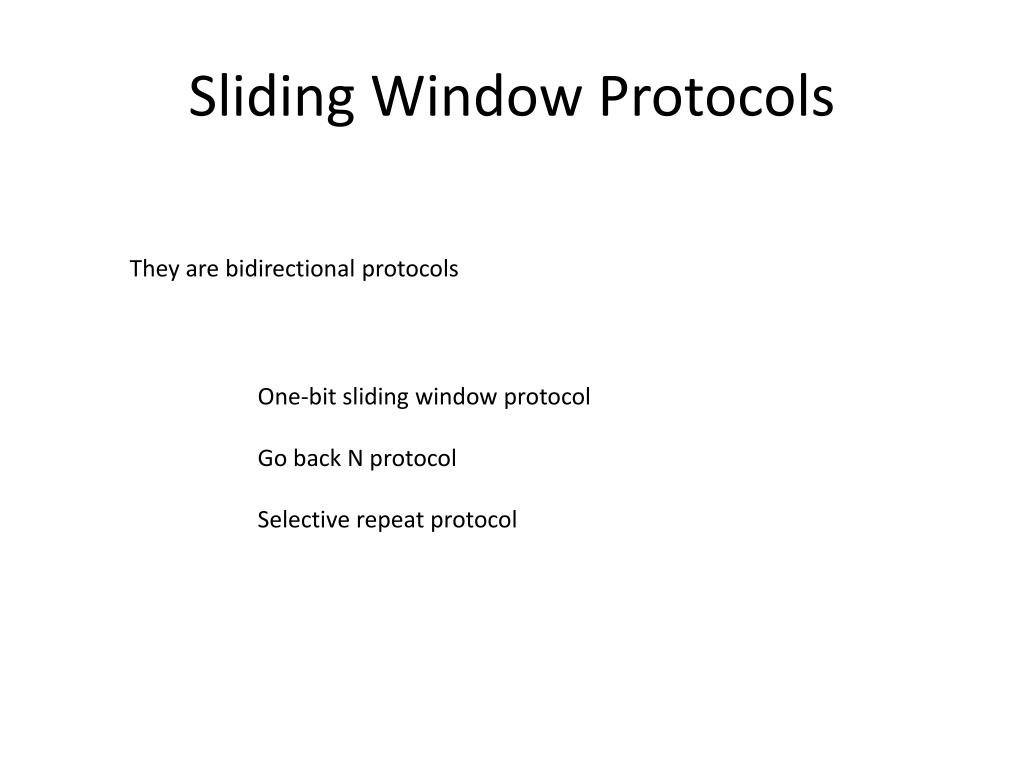 PPT Sliding Window Protocols PowerPoint Presentation, free download
