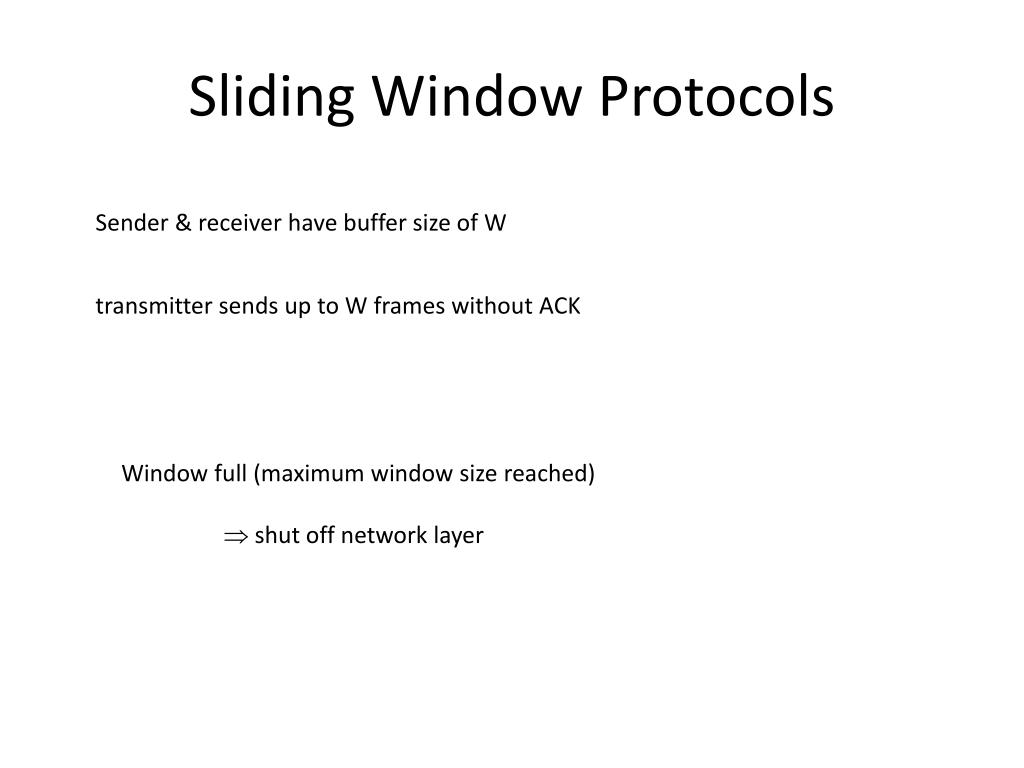 PPT Sliding Window Protocols PowerPoint Presentation, free download