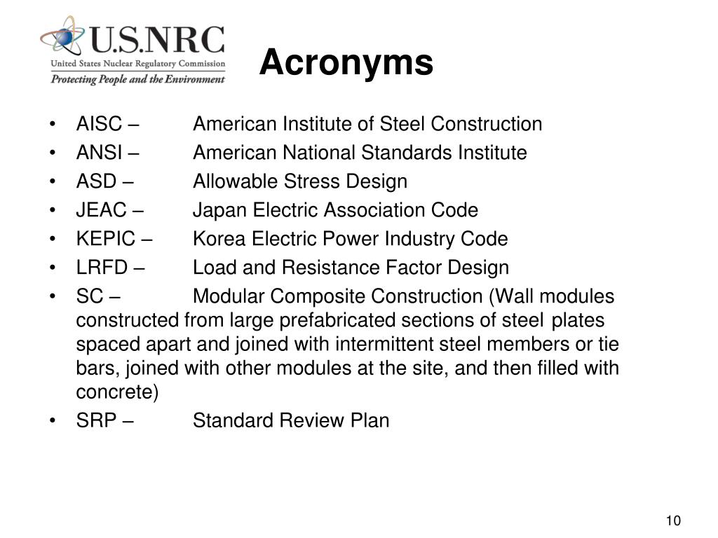 PPT NRC Perspectives on AISC N690 and Appendix on Modular Composite