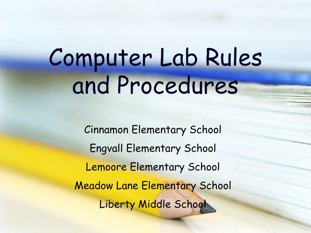 PPT Computer Lab Rules and Procedures PowerPoint Presentation, free