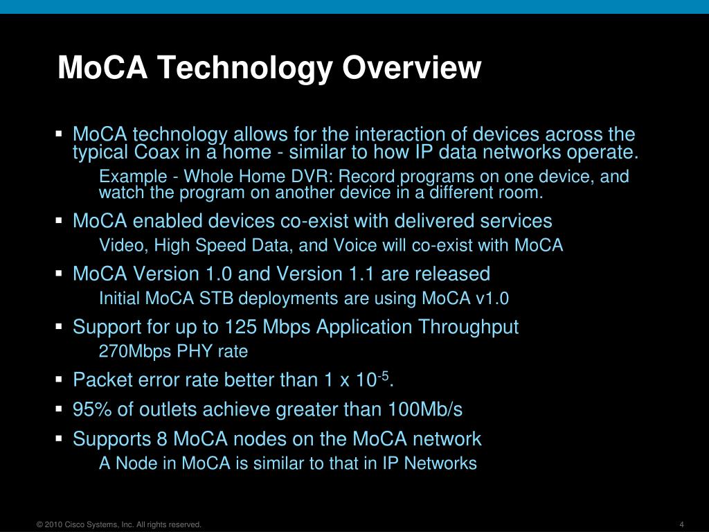 PPT MoCA Enabled Home Introduction and Overview PowerPoint