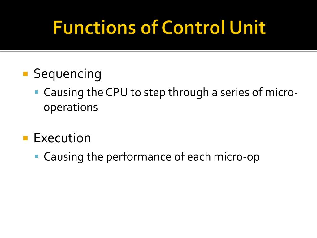 PPT Control Unit Operation PowerPoint Presentation, free download